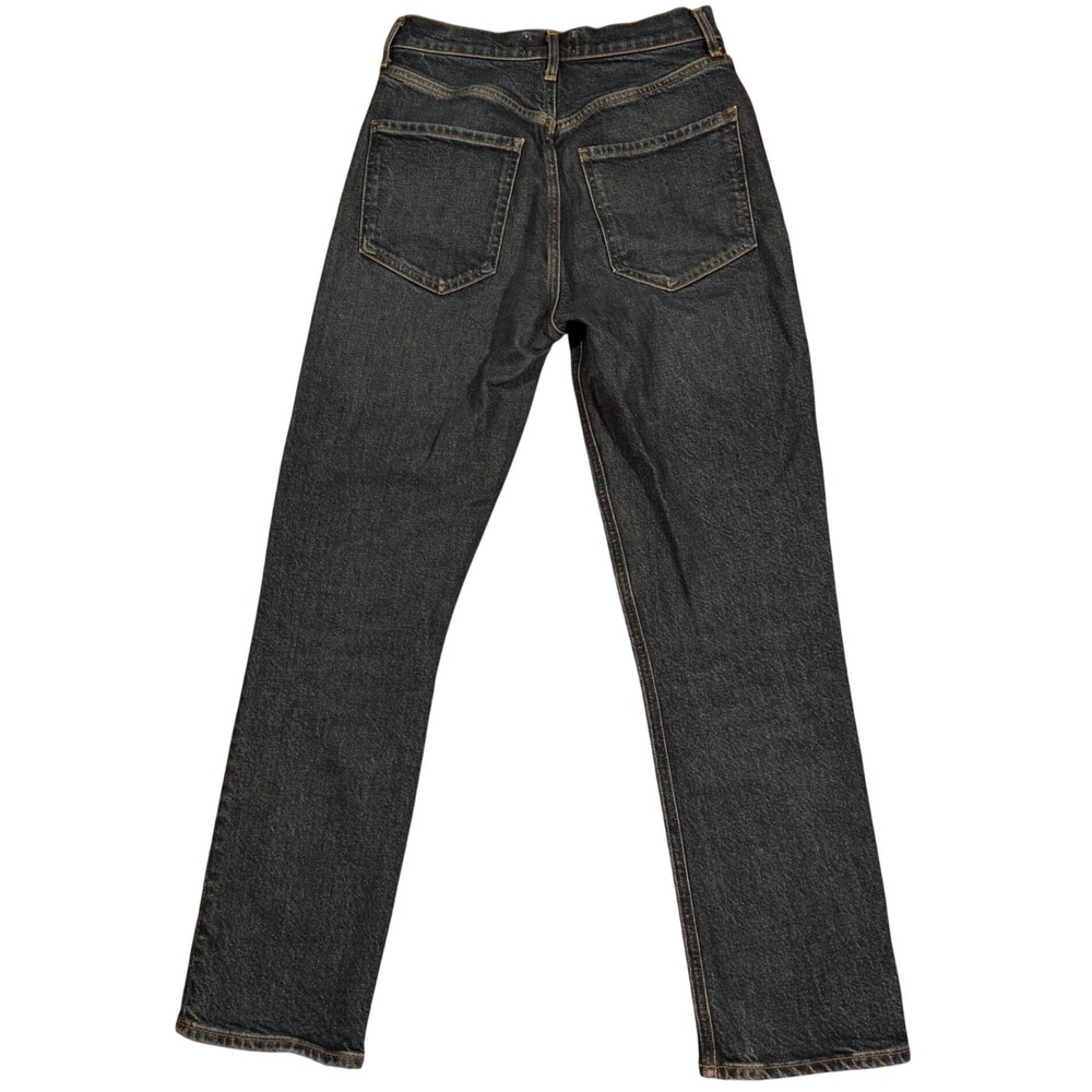 AGOLDE Riley Long High Rise Straight Leg‎ Jeans Dark Wash Blue A9090B-1255 Sz 25